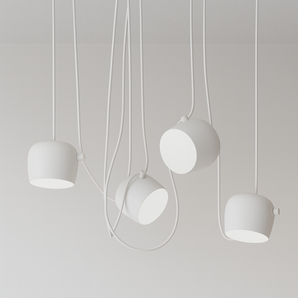 Luminária Pendente Moderna Minimalista Fantasy 4 Cúpulas Branco Ø24cm - Default Title - ORNE™