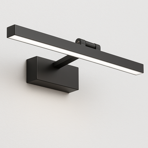 Luminária Arandela Moderna Minimalista Articulada Linear Preto - 40cm / Branco Quente (3000K) - ORNE™