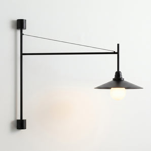 Luminária Arandela Articulada Moderna Minimalista Metal Preto Japu — ORNE