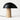 Luminária de Mesa Moderna Minimalista LED Mushroom - Preto e Madeira / Ø32cm x 32cm / Branco Quente (3000K) - ORNE™
