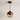 Luminária Pendente Moderna Minimalista Vidro Grace - Madeira e Âmbar / Ø20cm / Bulbo ou Filamento LED - ORNE™