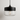 Luminária Pendente Moderno Minimalista Vidro Fixe - Ø25cm / Preto e Incolor - ORNE™