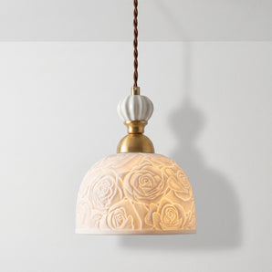 Luminária Pendente Clássica Minimalista Metal Cerâmica Hochet