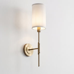 Luminária Arandela Clássica Minimalista Metal Tecido Damietta