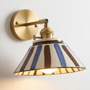 Luminária Arandela Moderna Retrô Vintage Metal Cerâmica Deva