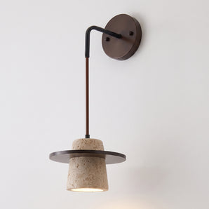 Luminária Arandela Moderna Minimalista Madeira Mármore Abnub