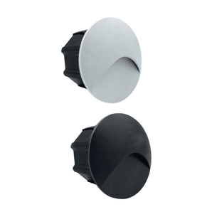Balizador de Embutir Alumínio Externo LED 3W 3000K IP65 Opal - Preto - ORNE™