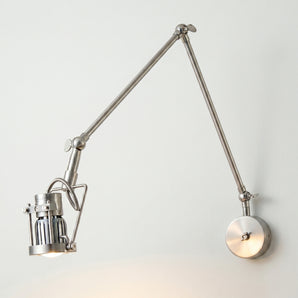 Luminária Arandela Articulada Industrial Moderna Metal Prata Ravanela — ORNE