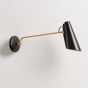 Luminária Arandela Moderna Minimalista Articulada Peak - Preto / Metal - ORNE™