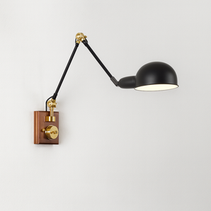 Luminária Arandela Moderna Minimalista Articulada Metal Latão Sarona - 14.5x8cm / Alumínio e Latão - ORNE™
