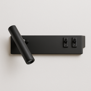 Luminária Arandela Moderna Minimalista Articulada LED Metal Tanus - Preto / Esquerda / Branco Quente (3000K) - ORNE™