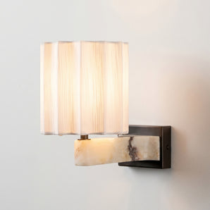 Luminária Arandela Clássica Minimalista Metal Mármore Tecido Pereira — ORNE