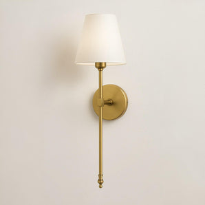 Luminária Arandela Moderna Minimalista Tecido Ember - Dourado - ORNE™