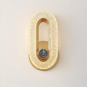 Luminária Arandela Moderna Clássica Cristal Dourado Samply - 1 unidade / Metal / Branco Quente (3000K) - ORNE™