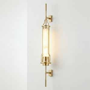 Luminária Arandela Moderna Clássica Vidro Metal Linear Dourado LED Maravilla — ORNE