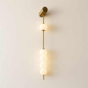 Luminária Arandela Moderna Minimalista LED Acrílico Madeira Antare - Dourado / Branco Quente (3000K) - ORNE™