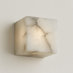 Luminária Arandela Moderna Minimalista Mámore Given - Mármore / 12x12x12cm / G9 - ORNE™