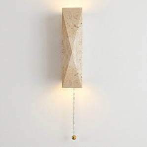 Luminária Arandela Moderna Minimalista Mármore Travertino Linear Kebri — ORNE