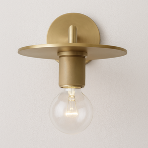 Luminária Arandela Moderna Minimalista Metal Vidro Zenix - Dourado - ORNE™
