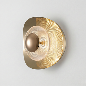 Luminária Arandela Moderna Minimalista Vidro Metal Dourado LED Argentona — ORNE