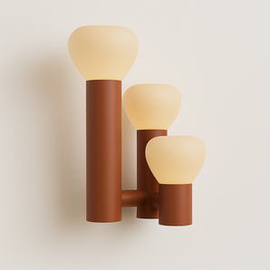 Luminária Arandela Moderna Minimalista LED Metal Arthas - Marrom / Ø23x46cm - ORNE™
