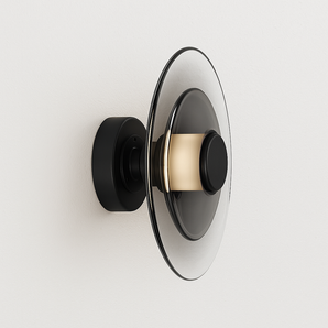 Luminária Arandela Moderna Minimalista LED Vidro Vetti - Ø23 / Fumê - ORNE™