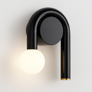 Luminária Arandela Moderna Minimalista LED Metal Luxe Lumen - Preto / Branco Quente (3000K) - ORNE™