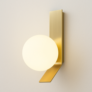 Luminária Arandela Moderna Minimalista Globo de Vidro Luxon - 26cm - ORNE™