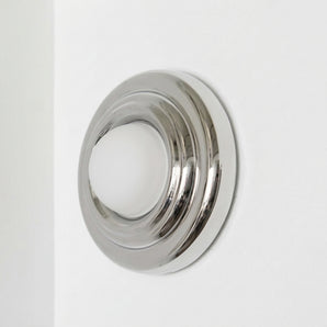 Luminária Arandela Moderna Minimalista Vidro Metal Globo Prata LED Orvieto — ORNE