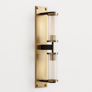 Luminária Arandela Moderna Minimalista Metal Vidro Split - Dourado - ORNE™