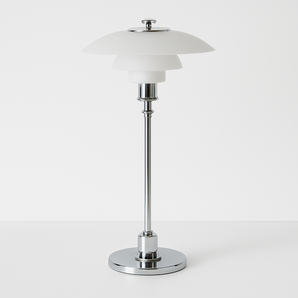 Luminária de Mesa Moderna Minimalista Anvil - Prata e Branco - ORNE™