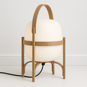 Luminária de Mesa Abajur Madeira Moderna Minimalista Tapajós - Pequeno - ORNE™