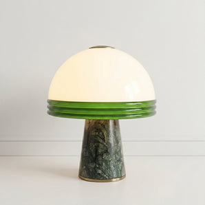 Luminária de Mesa Abajur Retrô Vintage Vidro Mármore LED Montego — ORNE