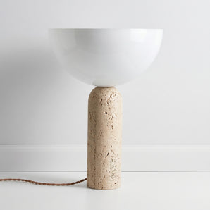 Luminária de Mesa Moderna Minimalista Mármore Vidro Brugman — ORNE