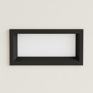 Luminária Plafon Moderna Minimalista Embutir Recuada LED Bivolt Ekki - Preto / 12W / Branco Quente (3000K) - ORNE™