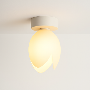 Luminária Plafon Moderna Minimalista Acrílico Bud - Ø12x25cm / Branco / Branco Quente (3000K) - ORNE™