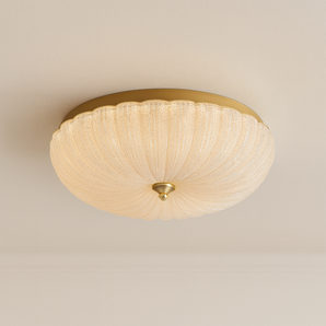 Luminária de Teto Plafon Sobrepor Redondo Clássico Moderno Vidro Metal LED Bouenza
