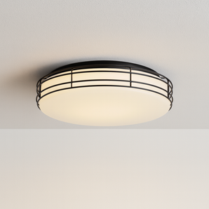 Luminária Plafon Moderna Minimalista LED Metal Acrílico Kymi - Ø50cm / Preto / Branco Quente (3000K) - ORNE™