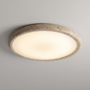 Luminária de Teto Plafon Sobrepor Redondo Minimalista Moderno Travertino LED Frésia — ORNE