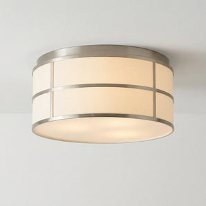 Luminária de Teto Plafon Sobrepor Redondo Moderno Minimalista Tecido Metal Besalú — ORNE