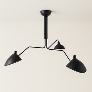Luminária Plafon Moderna Minimalista Industrial Articulada Nerth Mouille - 3 lâmpadas / Ø213cm / Branco Quente (3000K) - ORNE™