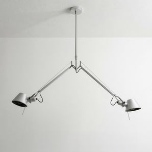 Luminária Pendente Articulado Industrial Minimalista Moderno Metal Prata Suvela — ORNE