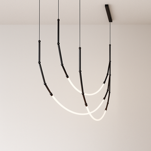 Luminária Pendente Moderno Minimalista Soto Trois - Preto - ORNE™