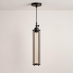 Luminária Pendente Moderna Minimalista Vintage Retrô Industrial Spark - A / Preto / Branco Quente (3000K) - ORNE™