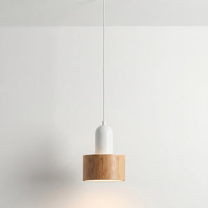 Luminária Pendente Minimalista Moderno Madeira Metal Goa — ORNE