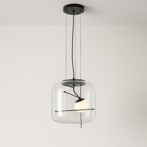 Luminária Pendente Moderna Minimalista Vidro Metal Loudima