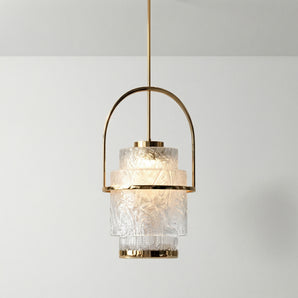 Luminária Pendente Moderno Clássico Vidro Metal Dourado Veneto — ORNE