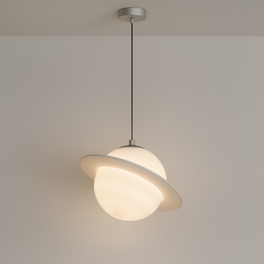Luminária Pendente Moderno Minimalista Acrílico Metal Globo Branco Ibrah