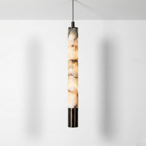 Luminária Pendente Moderno Minimalista Alabastro Metal Linear LED Uvalde — ORNE