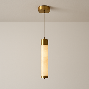 Luminária Pendente Moderna Minimalista LED Metal Mármore Faisal - 1 Lâmpada / Branco Neutro (4500K) - ORNE™